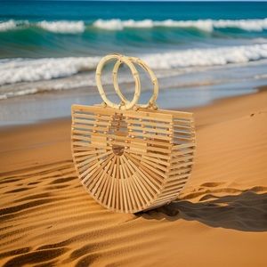 414. Satchel bamboo bag